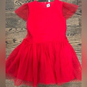 Petit Bateau Red Tulle Dress